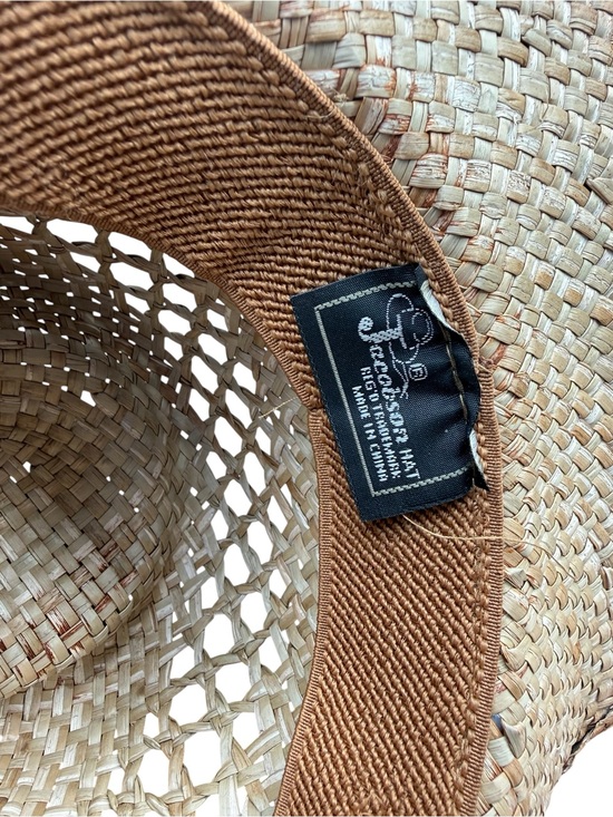 Jacobson Hat Co Seagrs Pinch Front Seashell Conch Straw Cowboy Hat NEW Unisex